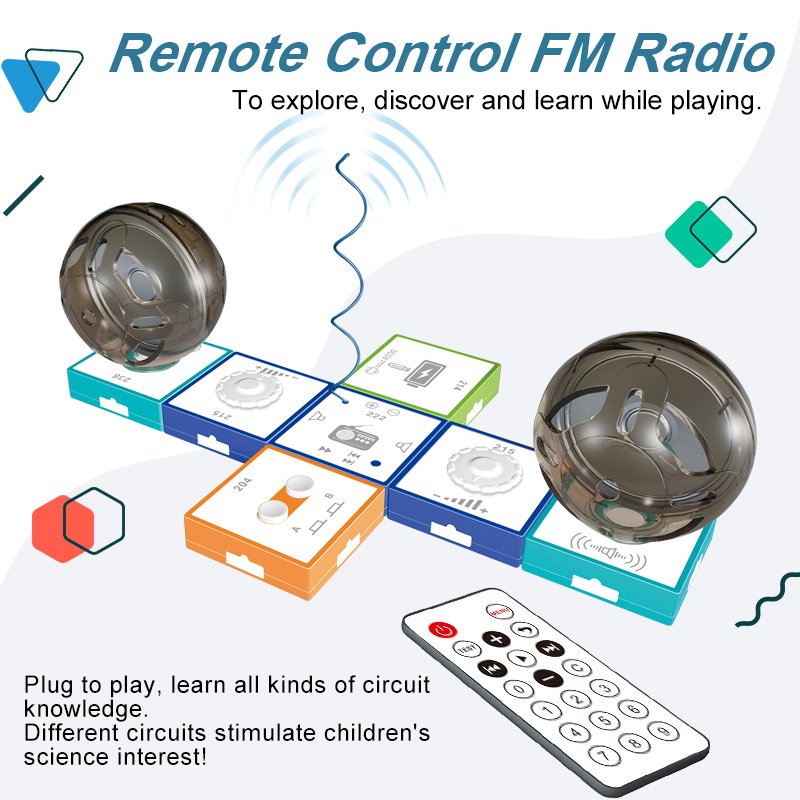 Logic Thinking Training Blocks remote control FM radio YS2965C